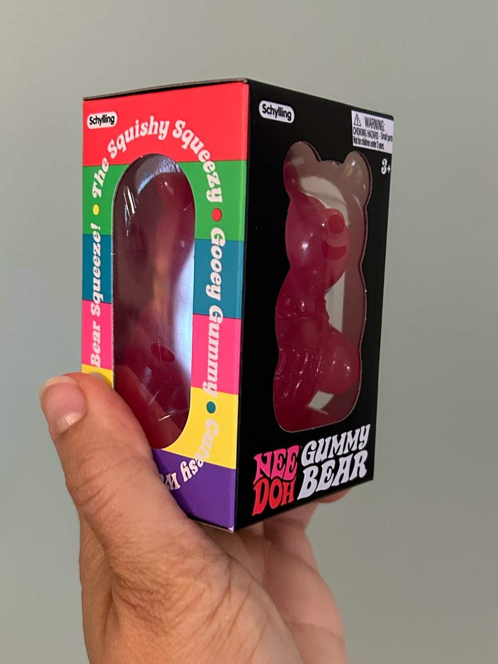 NeeDoh Gummy Bear - Stress, Fidget, Squishy- Way out, Watermelon Pink